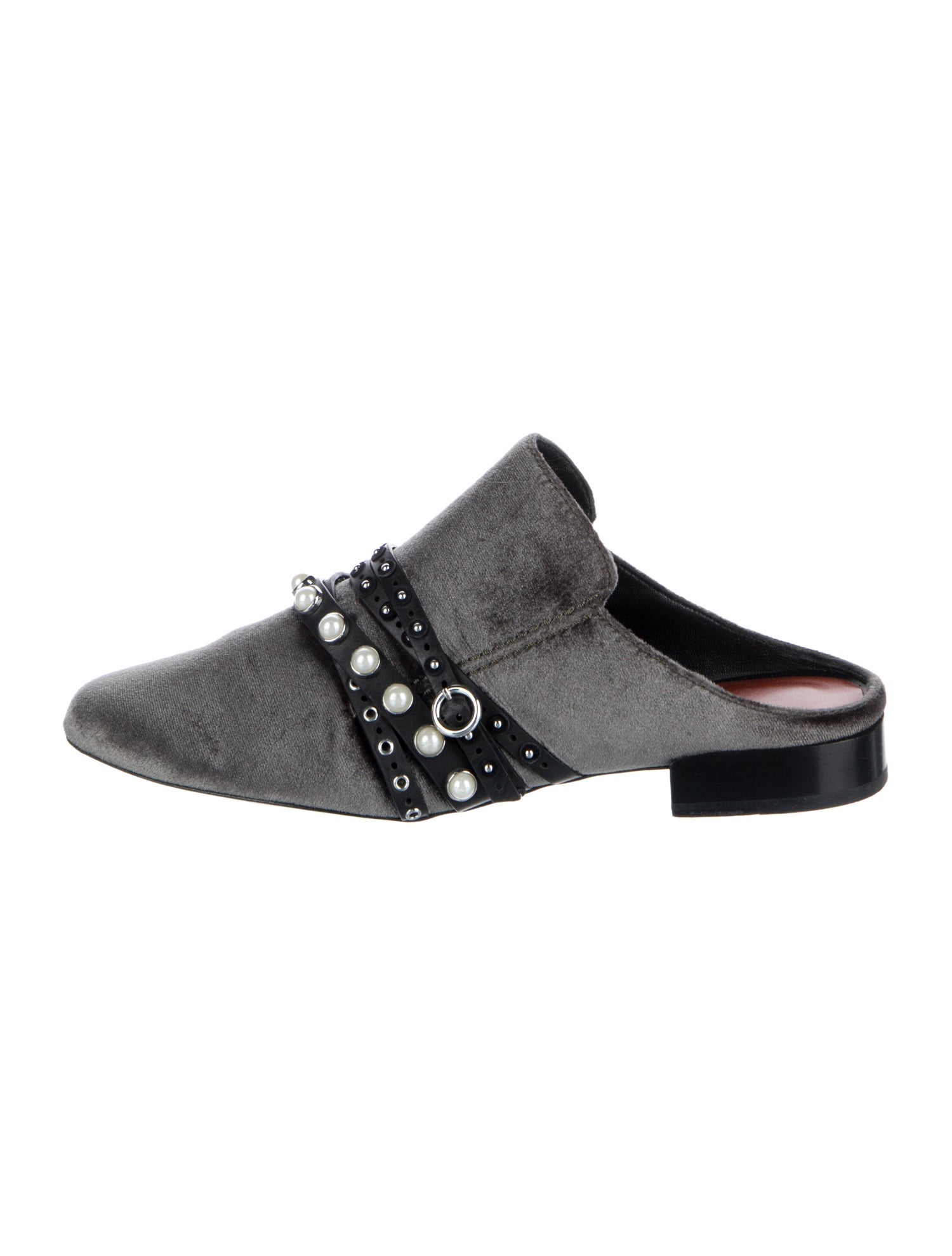 3.1 Phillip Lim Velvet Studded Accents Mules